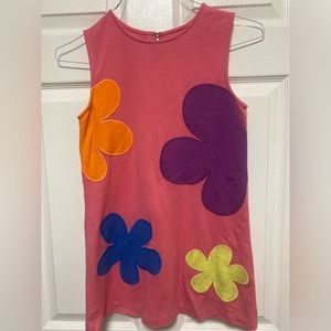 Lisa Perry Girls Pink embroidered applique Sleeveless Dress Size 10